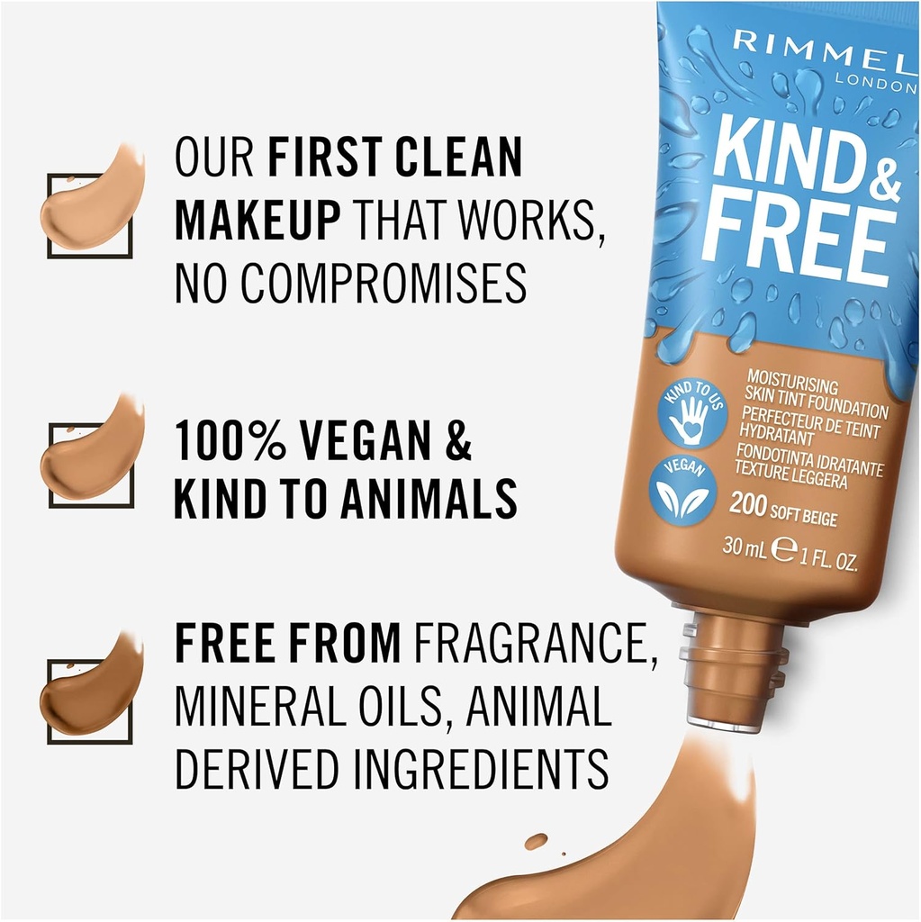 Rimmel Kind & Free Moisturising Skin Tint Foundation No.160