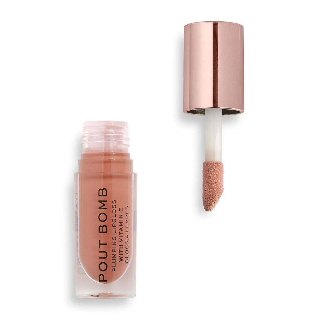 Revolution Pout Bomb Plumping Lipgloss Sauce Dusty Pink 4.6ml
