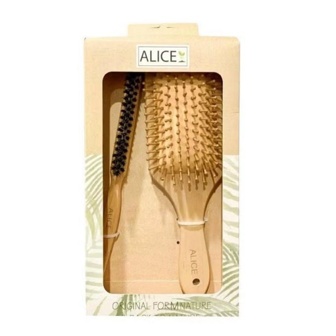 Alice Brush+Baby hair Wooden Set 