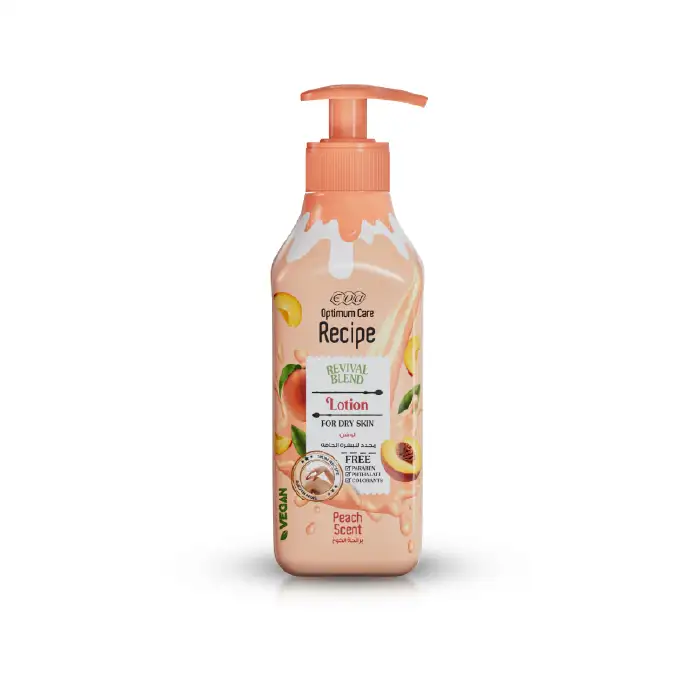 Eva Optimum Care Recipe Radiance Blend Lotion For Dry Skin – Peach Scent 370 Ml