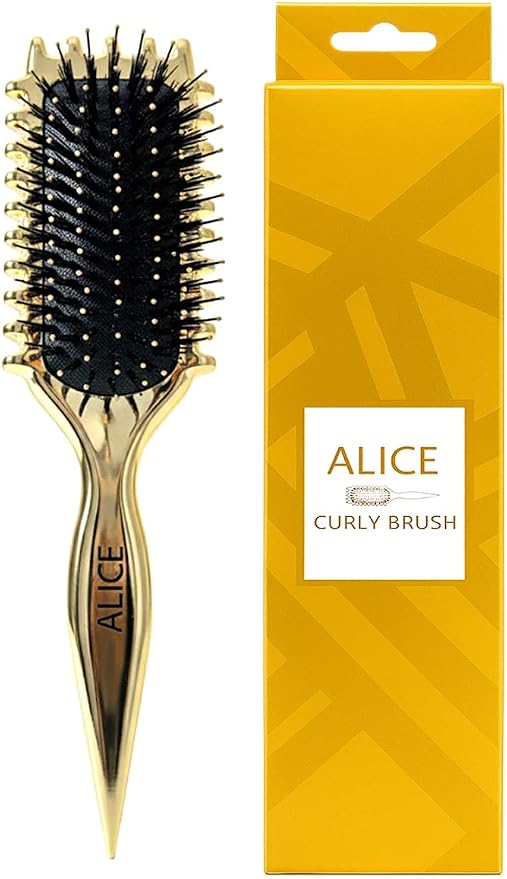 Alice Curly Hair Brush Styling No.AS-501 Gold 