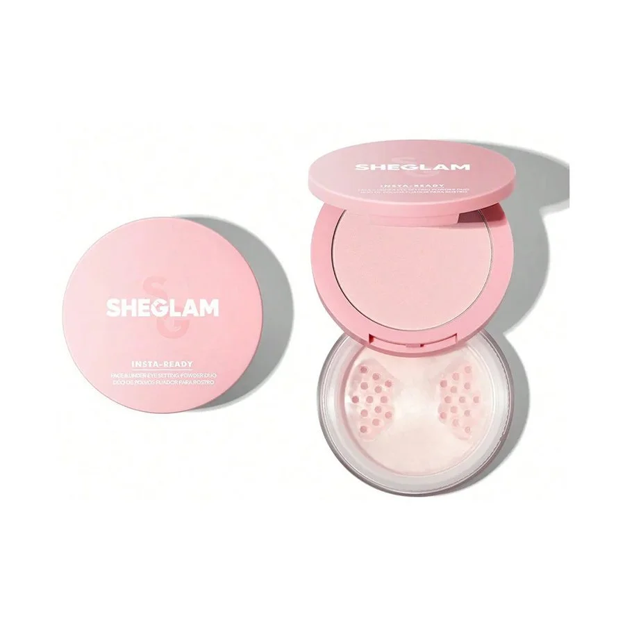SHEGLAM Insta-Ready Face & Under Eye Setting Powder Bubblegum Duo