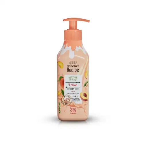 Eva Optimum Care Recipe Radiance Blend Lotion For Dry Skin – Peach Scent 370 Ml