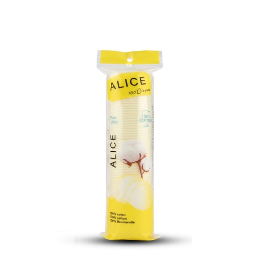 Alice Makeup Remover Cotton Pads 100 PCS Yellow AS-100A