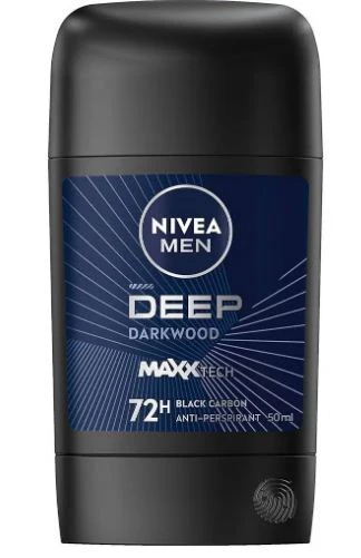 NIVEA Deep Dark 48H Antiperspirant Deodorant Stick for men 50 ml